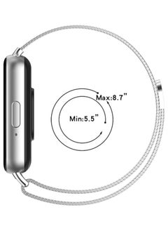 VKL Replacement Band for Samsung Galaxy Fit 3（SM-R390） Band Magnetic Stainless Steel strap Milanese Loop Watch Band Quick Release Replacement Sports Straps  - Image 3