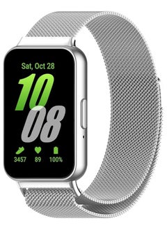 VKL Replacement Band for Samsung Galaxy Fit 3（SM-R390） Band Magnetic Stainless Steel strap Milanese Loop Watch Band Quick Release Replacement Sports Straps  - Image 5