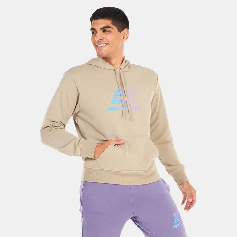 New Balance Men's Essentials Puff Print Pullover Hoodie
