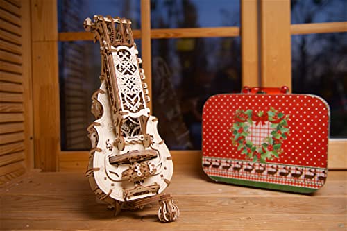 UGears Mechanical Hurdy-Gurdy - 3D Wooden Puzzles for Adults, Musical Instrument Wooden Model Kits for Adults to Build, 3D Puzzle Brain Teaser - Image 2