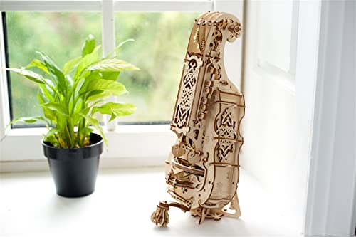 UGears Mechanical Hurdy-Gurdy - 3D Wooden Puzzles for Adults, Musical Instrument Wooden Model Kits for Adults to Build, 3D Puzzle Brain Teaser - Image 5