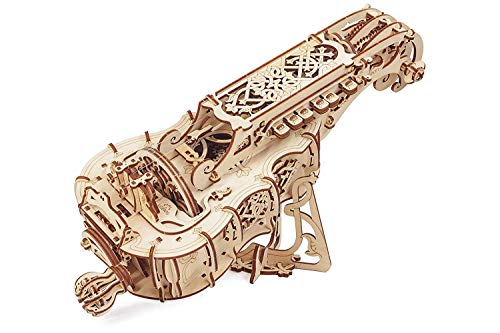 UGears Mechanical Hurdy-Gurdy - 3D Wooden Puzzles for Adults, Musical Instrument Wooden Model Kits for Adults to Build, 3D Puzzle Brain Teaser - Image 1
