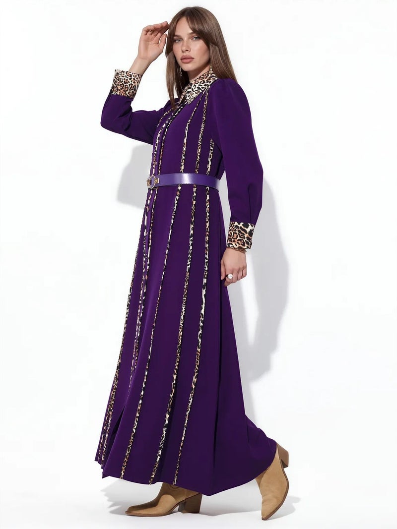 Jennyfer Leopard Print Maxi Shirt Dress - Image 3
