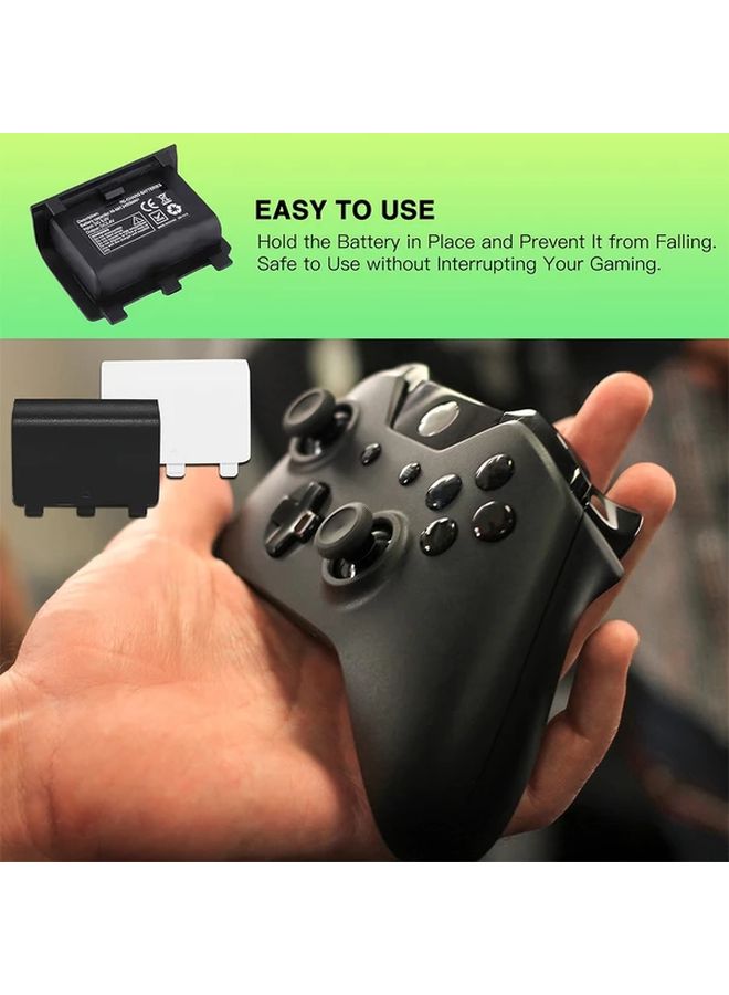 أغطية استبدال تحكم Xbox One، قطعتان، أسود، متين، بدون إلكترونيات - Image 4