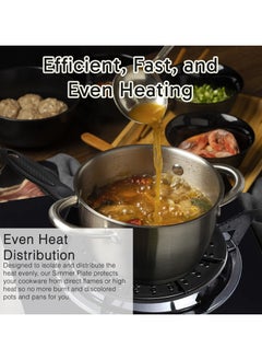 Home Smart Home Smart Double Sided Anti Slip Simmer Plates Flame Guard Cast Iron Heat Diffuser Energy Save Plate for Electric and Gas Stoves  - Image 4