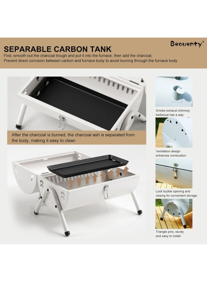 MUNTAQI شواية فحم محمولة - مجموعة شواية خارجية قابلة للطي مع رف شواية مزدوج الجانب وصينية خبز، شواية مدمجة للسفر، الفناء الخلفي، النزهات، الحفلات، والتخييم - Image 5
