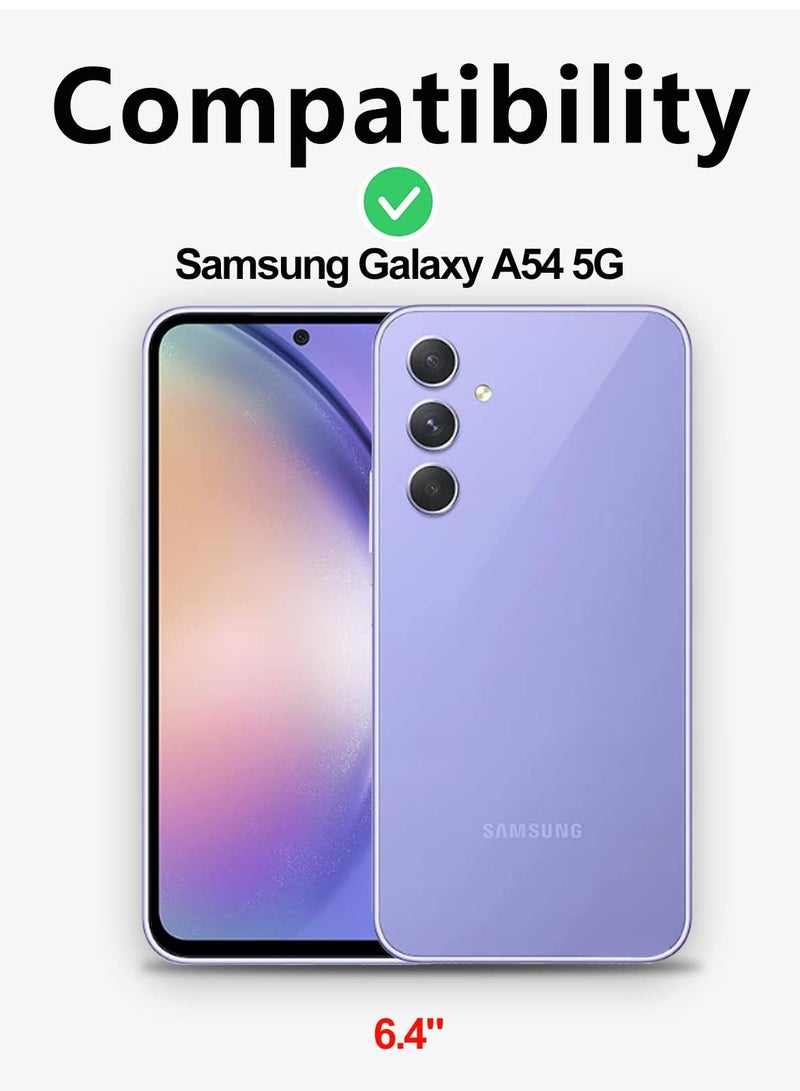 BORTONY Samsung Galaxy A54 5G Case with Double Screen Protective Films Soft Liquid Silicone Shockproof Protective Cover - Image 2
