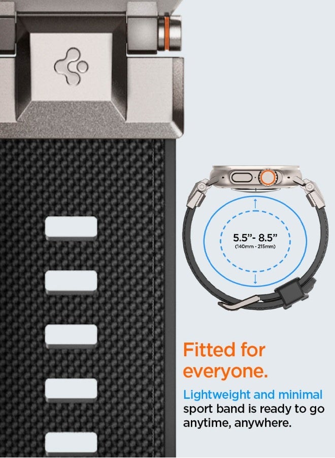 NIBEMINENT DuraPro Armor Band for Apple Watch Ultra 2 / Ultra 49mm, Series 9/8/SE2/7/6/SE/5/4/3/2/1 45mm/44mm/42mm Durable Metal Connector Band - Black  - Image 3