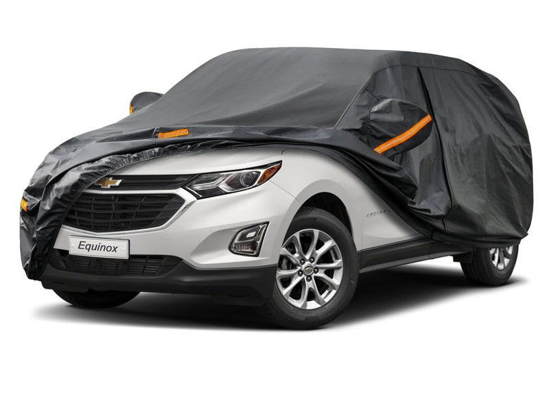 Kayme 7 Layers SUV Car Cover Custom Fit for Chevrolet Chevy Equinox 20052025 Waterproof All Weather for Automobiles Outdoor Full Cover Rain Sun UV ProtectionBlack