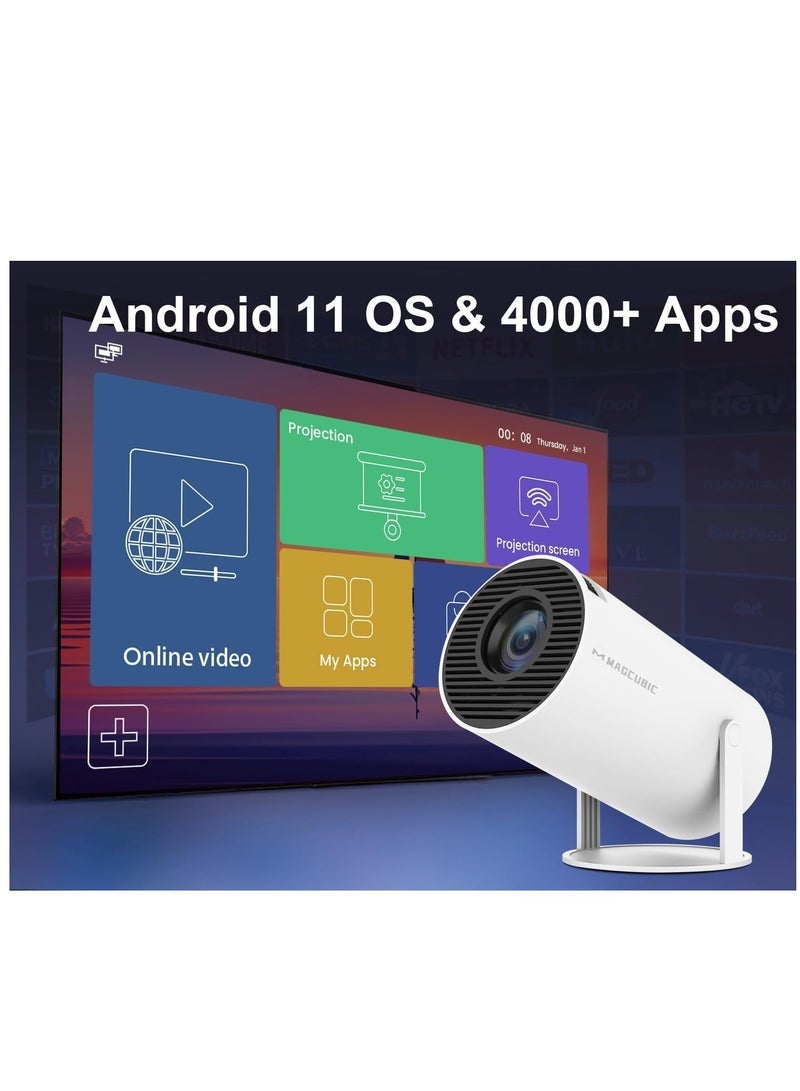Projector for Home 4K Support 720P Native HD Portable Projector Android 11 YouTube Builtin Apps 5G WiFi Auto Keystone 3500 lumens (350 ANSI) 3 Watt Speaker 176" Screen Compatible 4K TV Stick - Image 4