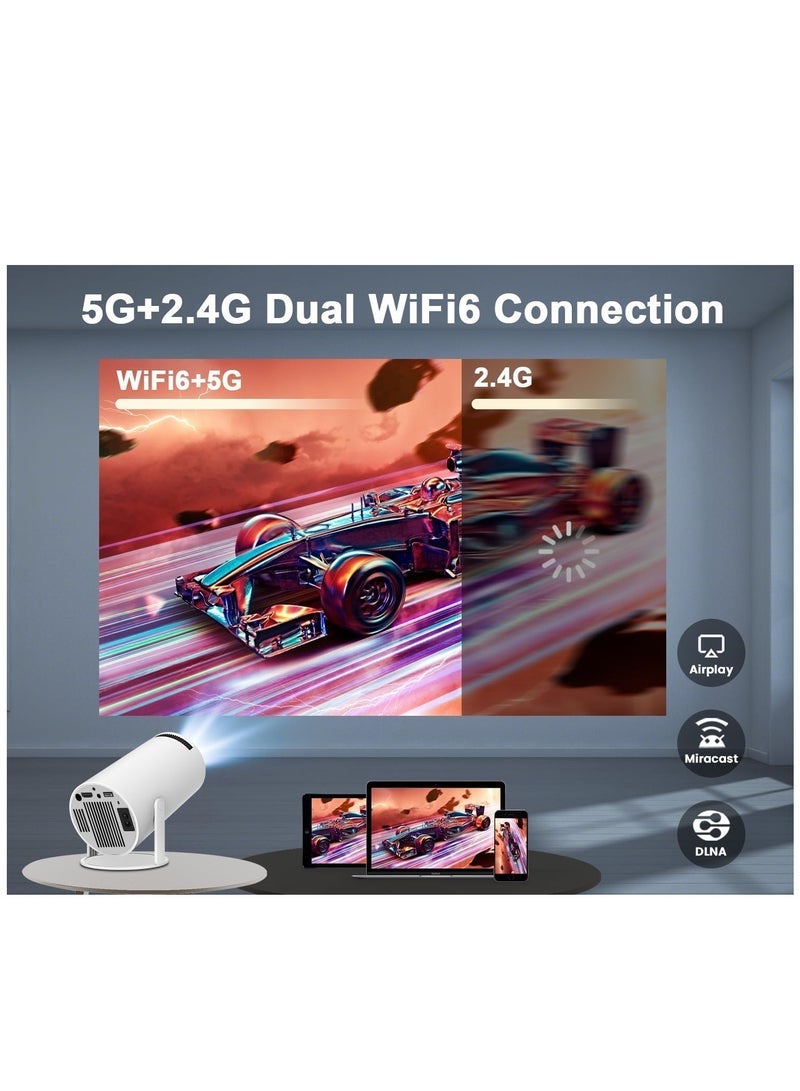 Projector for Home 4K Support 720P Native HD Portable Projector Android 11 YouTube Builtin Apps 5G WiFi Auto Keystone 3500 lumens (350 ANSI) 3 Watt Speaker 176" Screen Compatible 4K TV Stick - Image 5