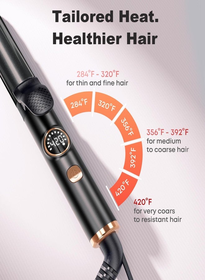 ORYNNE Mini Travel Curling Iron for Short Hair, 1 Inch Small Curling Iron with Dual Voltage, 5 Heat Settings, Temp Memory & Lock, Auto-Off, Ceramic Travel Curling Wand Infused Argan Oil (Rose Gold) - Image 5