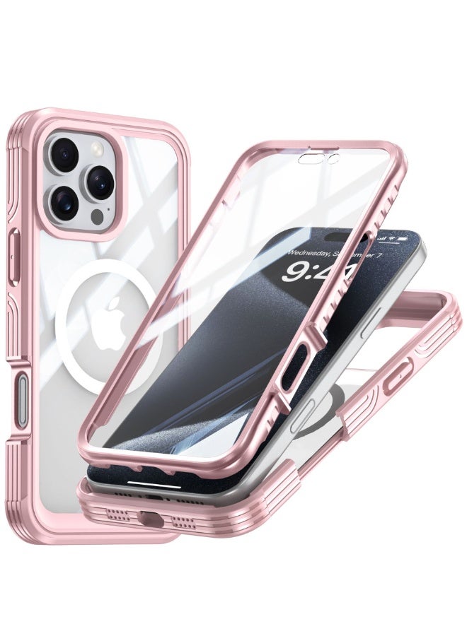 نيبمينينت Miracase for iPhone 16 Pro Max Case 6.9'', 【Bubble Free】 Full-Body Bumper Phone case with Built-in Full Glass Screen Lens Protector,Compatible with MagSafe,Drop Proof 16 Pro Max Cover - Image 1