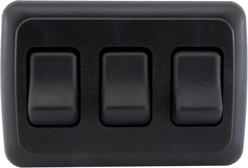 American Technology Components Triple SPST On-Off Switch with Bezel, 12-Volt, for RV, Trailer, Camper (Black) - Image 2