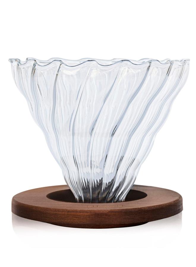 HOMESTAR V60 Dripper Made of High Fired Glass Material Pour Over Coffee Maker Slow Brewing Home Office Cafe Strong Flavour Brewer Gold Size 02 1-4 Cup - Image 2