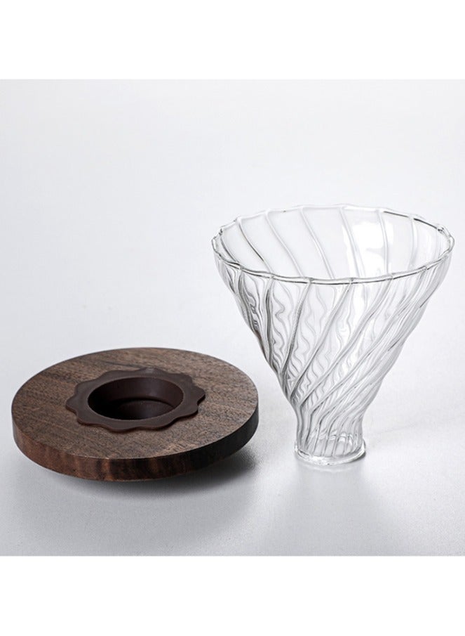 HOMESTAR V60 Dripper Made of High Fired Glass Material Pour Over Coffee Maker Slow Brewing Home Office Cafe Strong Flavour Brewer Gold Size 02 1-4 Cup - Image 4