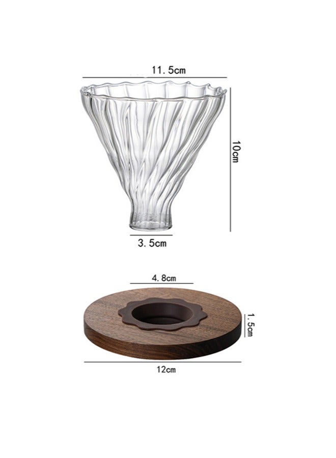 HOMESTAR V60 Dripper Made of High Fired Glass Material Pour Over Coffee Maker Slow Brewing Home Office Cafe Strong Flavour Brewer Gold Size 02 1-4 Cup - Image 3
