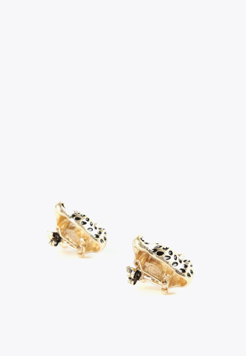 Lola Casademunt Leopard face earrings 0M2 U