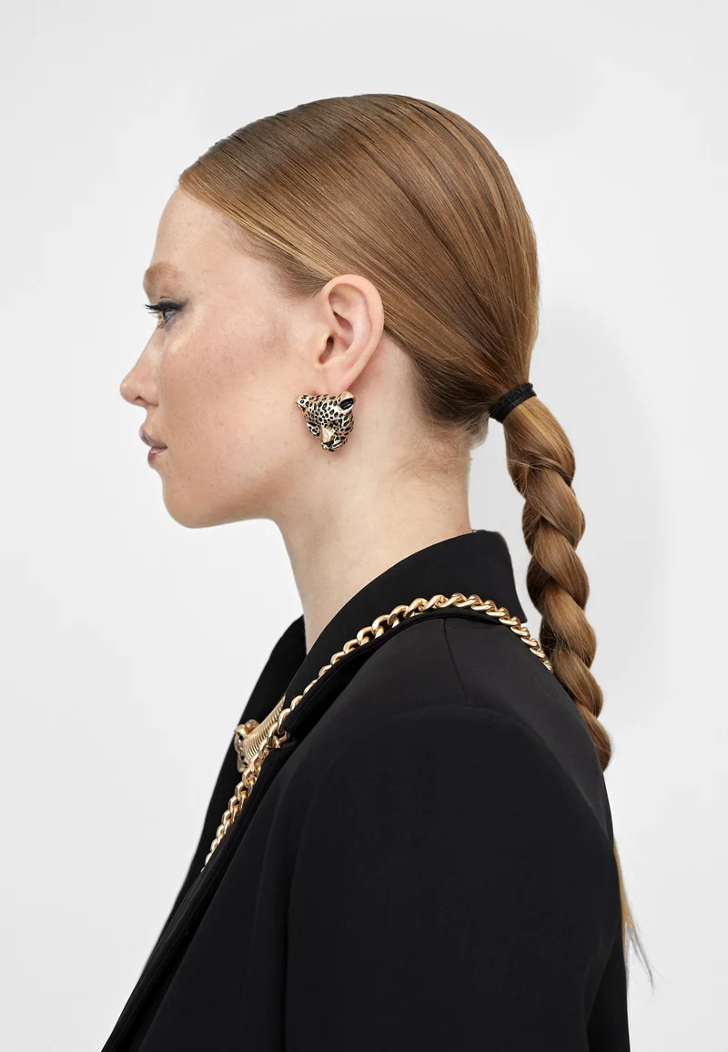 Lola Casademunt Leopard face earrings 0M2 U