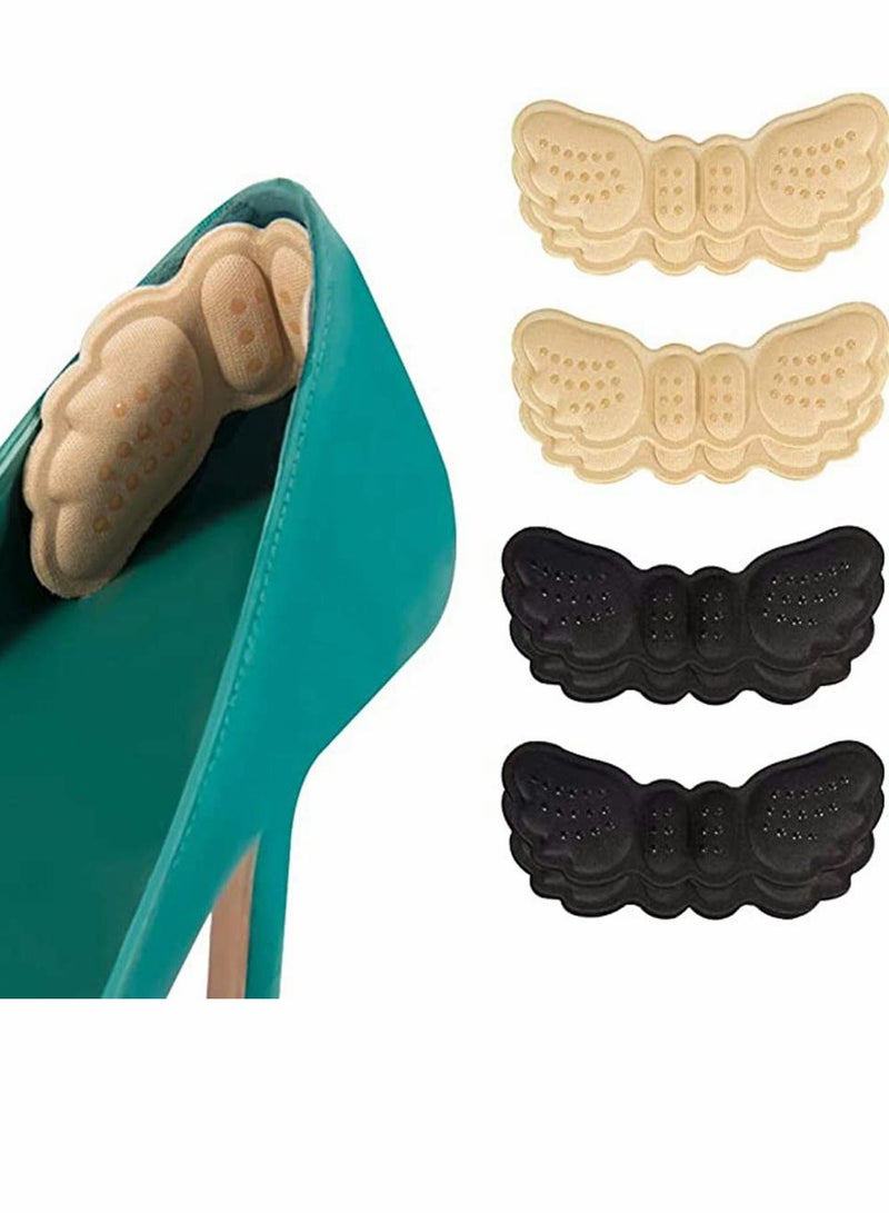 SOLARAE Heel Cushions for Shoes | 4 Pairs Heel Grips | Shoe Inserts Women and Men | Heel Protectors | Heel Pads | High Heel Insert Preventing Heel Rubbing and Blisters - Image 1