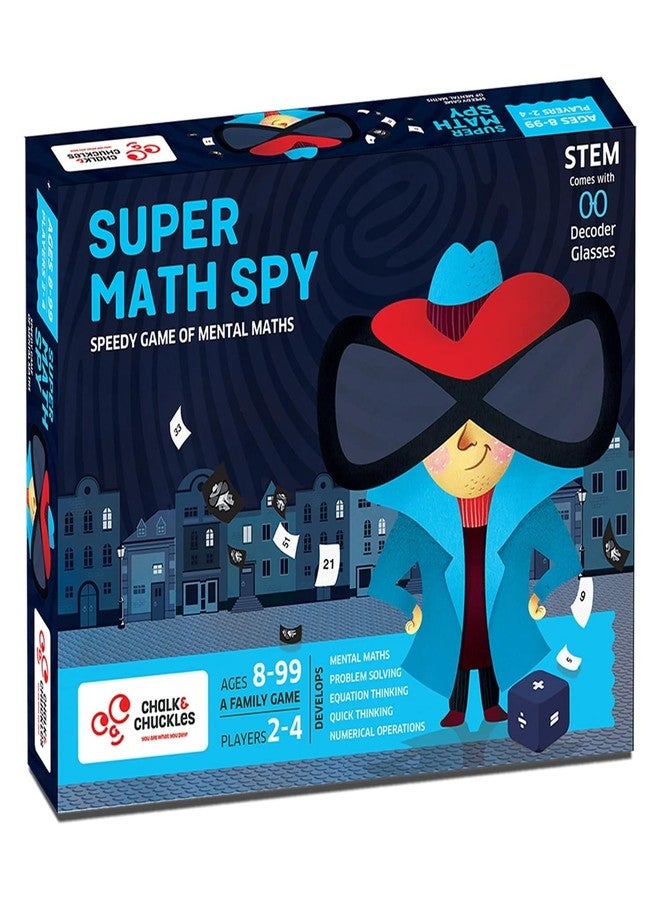 CHALK AND CHUCKLES Chalk & Chuckles Super Math Spy Board Game for Kids Ages 8-12 | Practice Multiplication, Division, Addition & Subtraction | STEM Math Toy for Boys & Girls | Educational Game for Classroom & Family Fun - Image 1