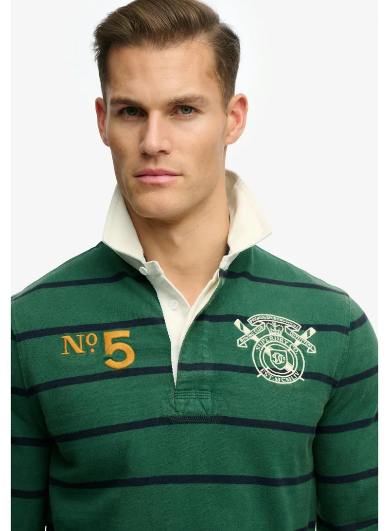Superdry  Double Emblem Stripe Rugby Top for Men | Best Price UAE