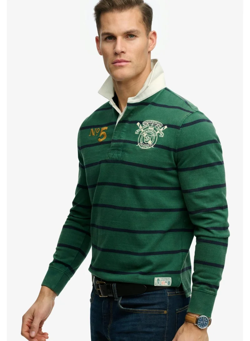Superdry  Double Emblem Stripe Rugby Top for Men | Best Price UAE