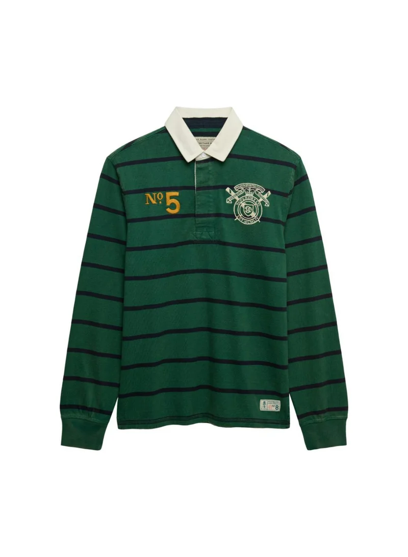 Superdry Double Emblem Stripe Rugby Top