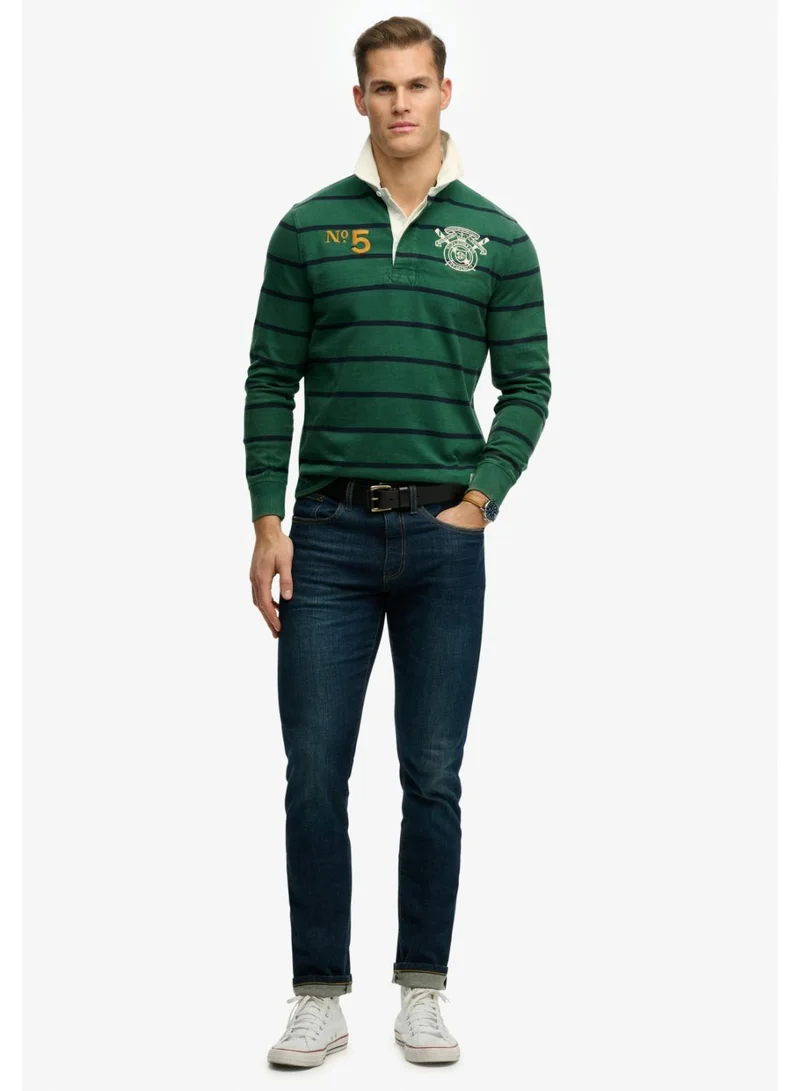 Superdry  Double Emblem Stripe Rugby Top for Men | Best Price UAE