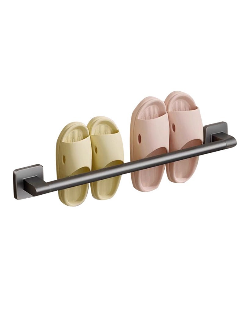 Bathroom Slipper Rack, No Punching,Wall-Mounted Towel Bar, 1 Pc,Self-Adhesive Towel Bar  - Image 1