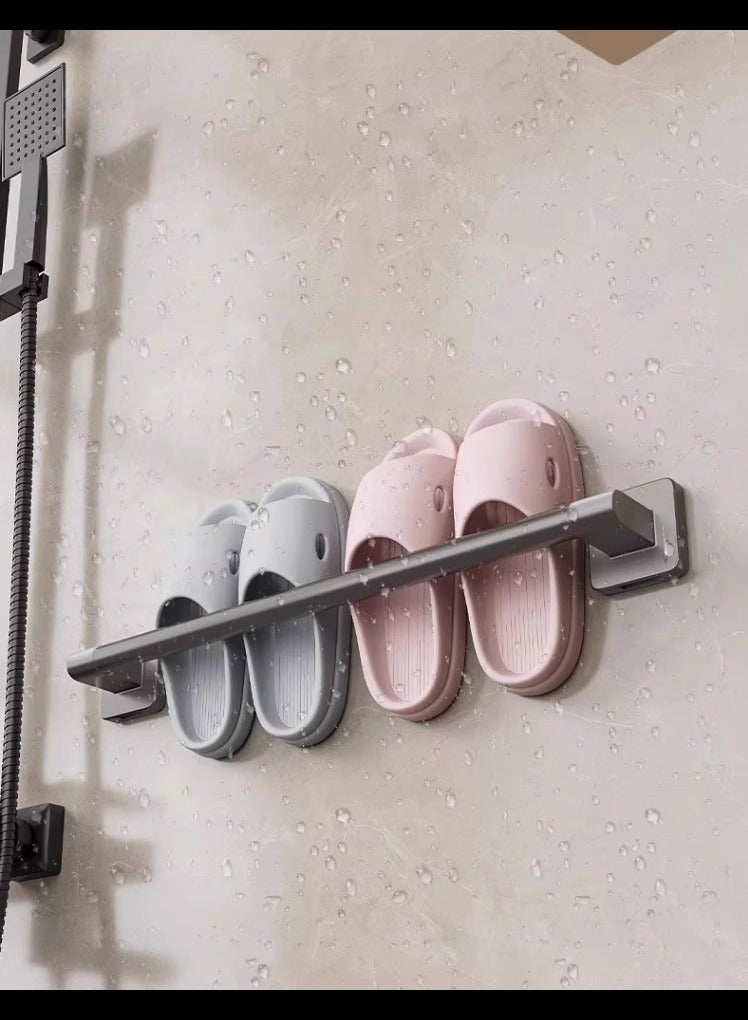 Bathroom Slipper Rack, No Punching,Wall-Mounted Towel Bar, 1 Pc,Self-Adhesive Towel Bar  - Image 4