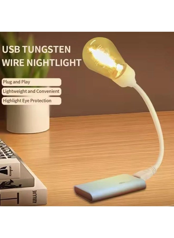 USB LED Tungsten Light Bulb, Reading Light, Camping Light, Night Light, USB Energy Saving - Image 3