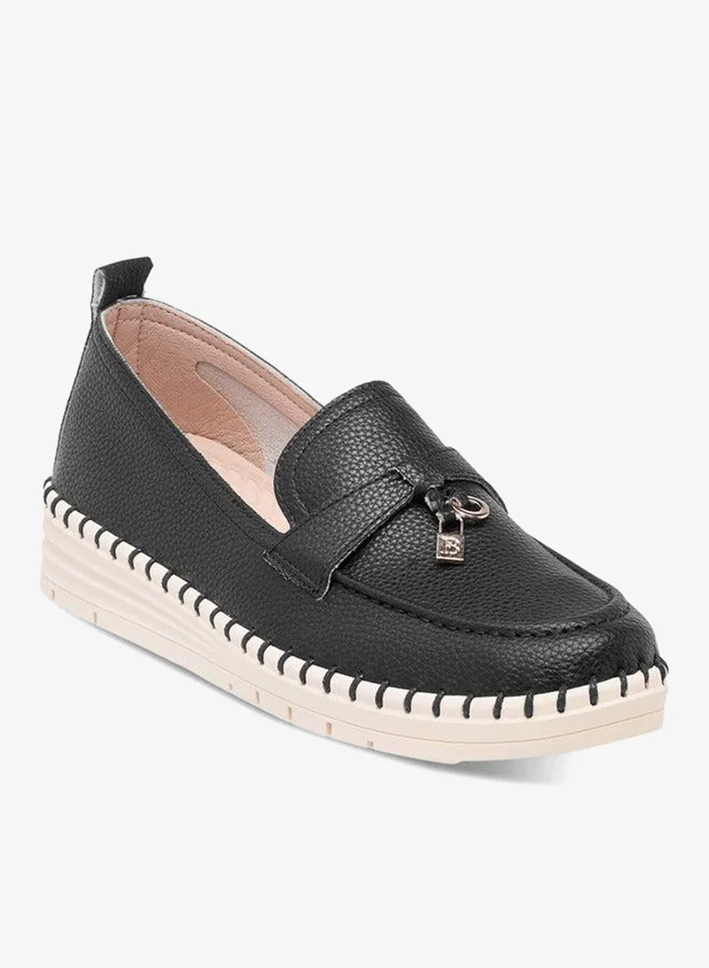 Textured Slip-On Loafers