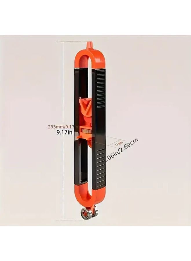 1pc Adjustable Locking Ruler Precision Woodworking Tool With Ergonomic Handle - Image 4