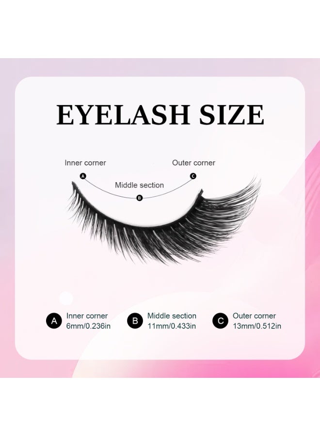 Generic 3D cat-eye false eyelashes - Thick and long eyelashes that look super natural  - Image 5