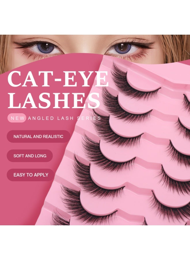 Generic 3D cat-eye false eyelashes - Thick and long eyelashes that look super natural  - Image 1