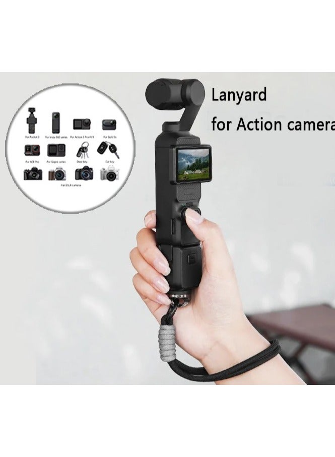 Camera Wrist Strap Lanyard with Screw for DJI Osmo Pocket 3&Insta 360 X4/X5 Action Cameras Selfie Sticks  - Image 1