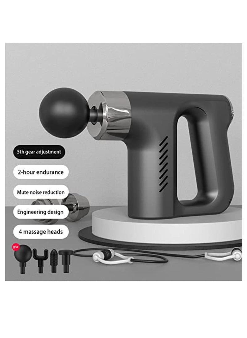 DIGI CORE Deep Tissue Massage Gun With 4 Massage Heads Muscle Massager Gun For Athletes Powerful Portable Electric Handheld Deep Tissue Body Massager Gun Neck Massager Gun Five Adjustable Speed Moods - Image 5