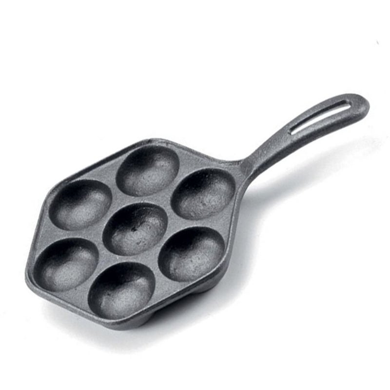 Norpro Cast Iron Stuffed Pancake Pan MunkAebleskiver 2  5cm diameter Black