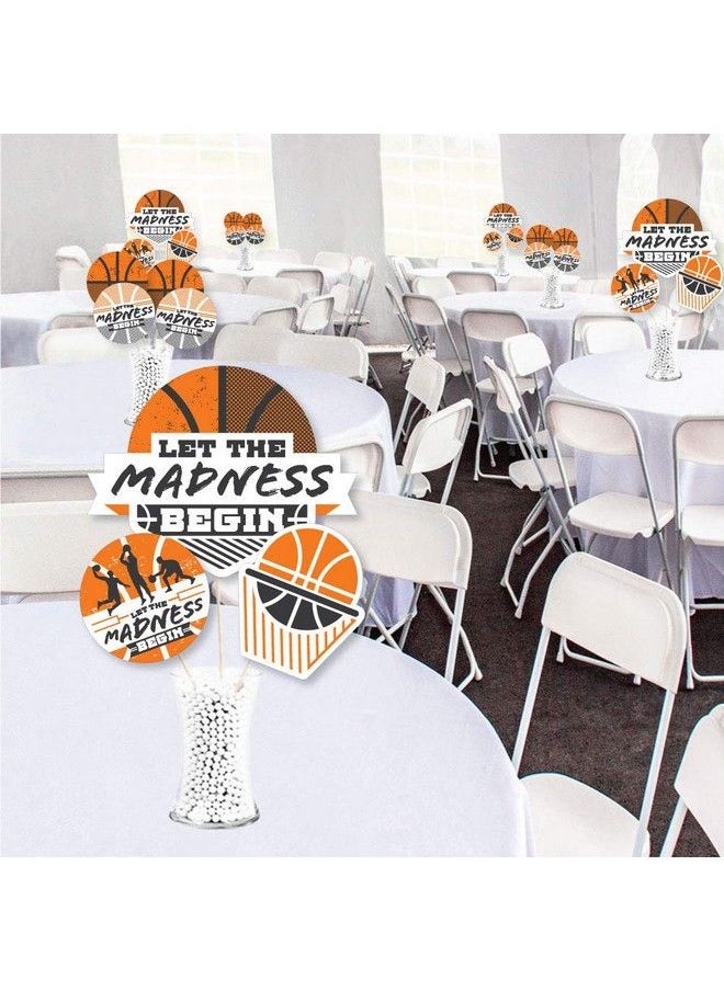 Big Dot of Happiness Basketball Let The Madness Begin College Basketball Party Centerpiece Sticks Showstopper Table Toppers 35 Pieces  - Image 3