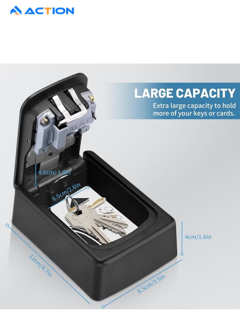 ACTION Key Lock Box for Outside - Sturdy and Durable Lock Box for House Key,Key Capacity Lockbox for Keys Outdoor,Waterproof Emergency Spare Key Lockbox with Resettable Code for Home - Image 4