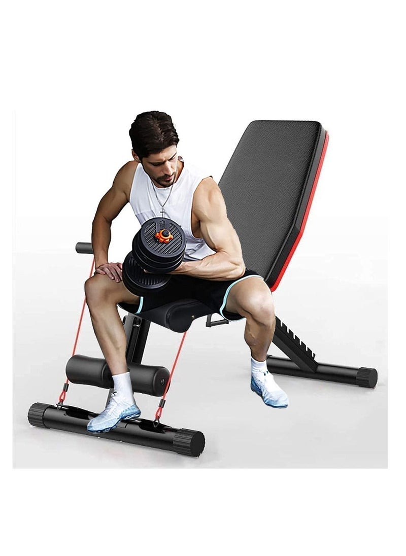 Generic Adjustable weight sit-ups multipurpose tilt/Drop fitness Sleeper Fitness Training Exercise Gym Black  - Image 1