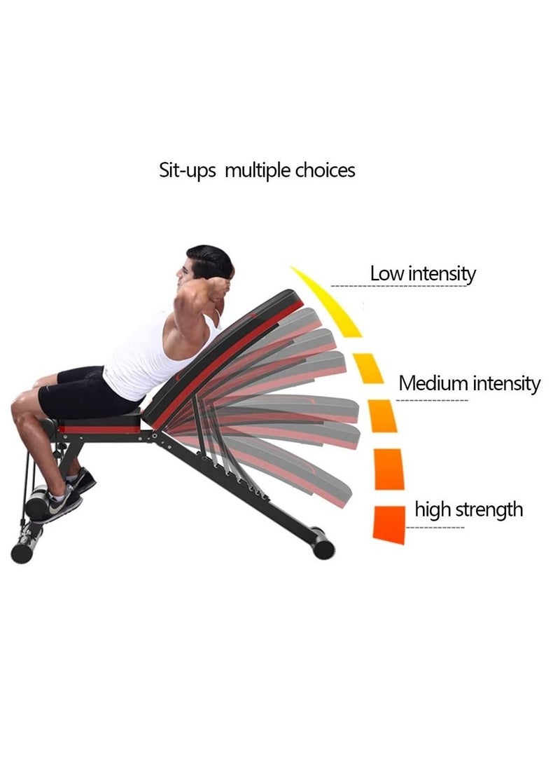 Generic Adjustable weight sit-ups multipurpose tilt/Drop fitness Sleeper Fitness Training Exercise Gym Black  - Image 5