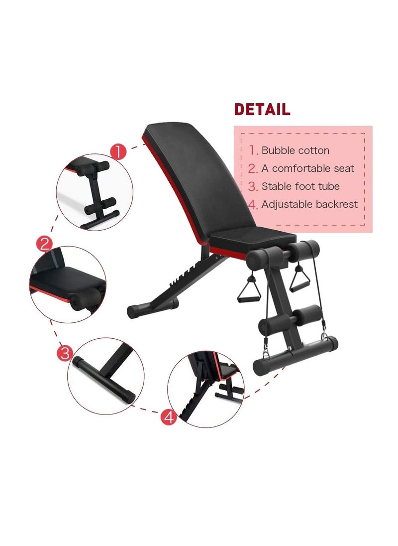 Generic Adjustable weight sit-ups multipurpose tilt/Drop fitness Sleeper Fitness Training Exercise Gym Black  - Image 2