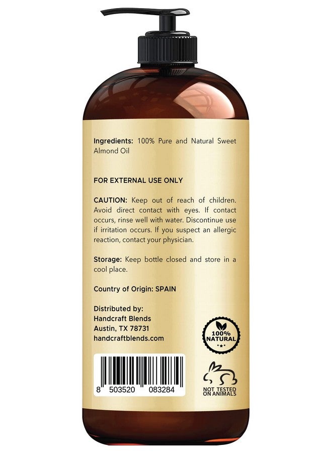 handcraft Blends Sweet Almond Oil 100% Pure And Natural Premium Therapeutic Grade Carrier Oil For Essential Oils Massage Oil For Aromatherapy Hair Tonic Body And Hair Oil 16 Fl. Oz  - Image 3