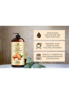 handcraft Blends Sweet Almond Oil 100% Pure And Natural Premium Therapeutic Grade Carrier Oil For Essential Oils Massage Oil For Aromatherapy Hair Tonic Body And Hair Oil 16 Fl. Oz  - Image 5