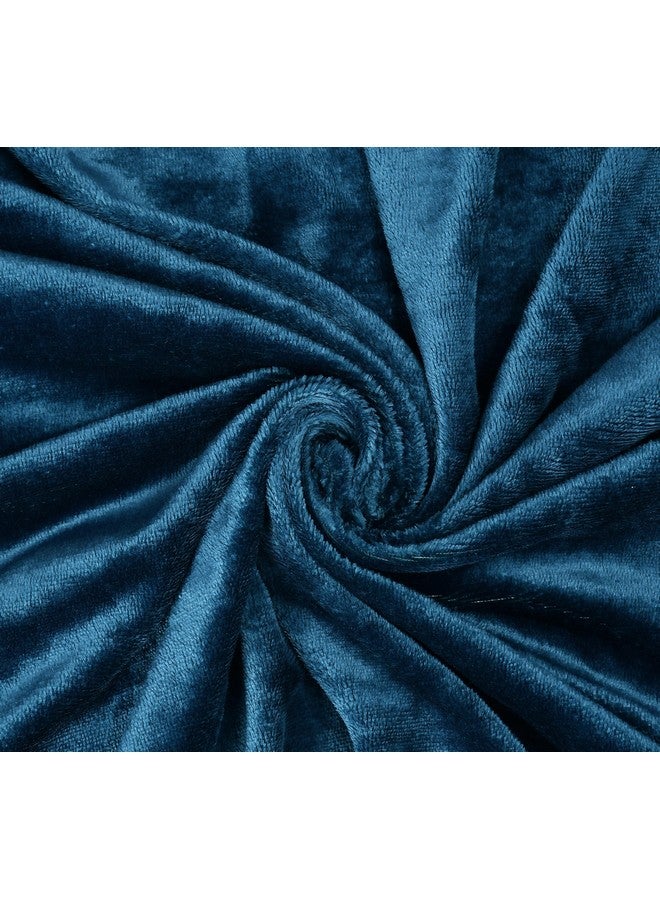 TIB® Warm Quilt Cover Double Bed with Zipper, Duvet Cover Double Bed Soft Flannel (90x100) Inches (Royal Blue) - Image 2