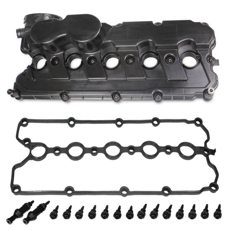 MILIPARTS Engine Valve Cover Compatible with 20062014 Volkswagen Jetta Beetle Golf Passat Rabbit SportWagen 25L 5 Cylinder Replaces Part 07K103469L 07K103469L