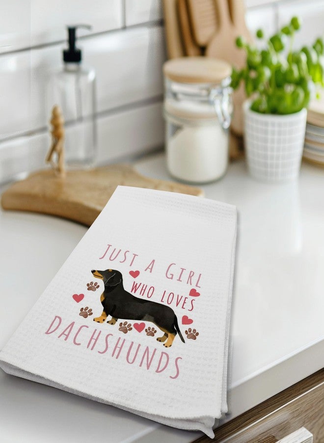 DETIHO Dachshund Gifts for Women, Weiner Dog Lover Kitchen Gifts for Women, Cute Kitchen Towels Decorative Set 16x24 Inches Set of 1, Hand Tea Towels for Kitchen Dish (A16) - Image 4