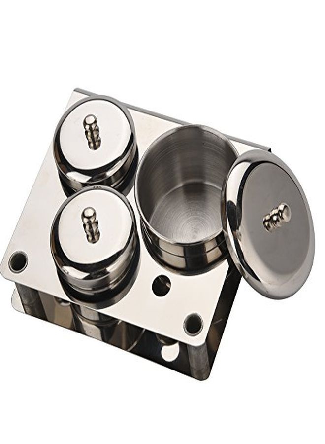 Filfeel Nail Art Tools 3Pcs Stainless Steel Nail Art Mini Powder & Liquid Set Cans Storage Box Compact Manicure Tools - Image 2